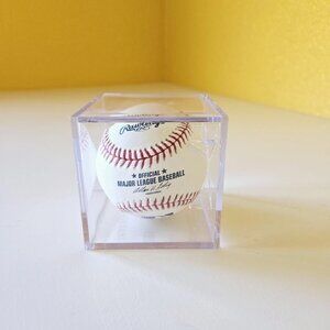 Maury Wills #30 MLB LA Dodgers W/ Case Rawlings Autographed Signed Baseball